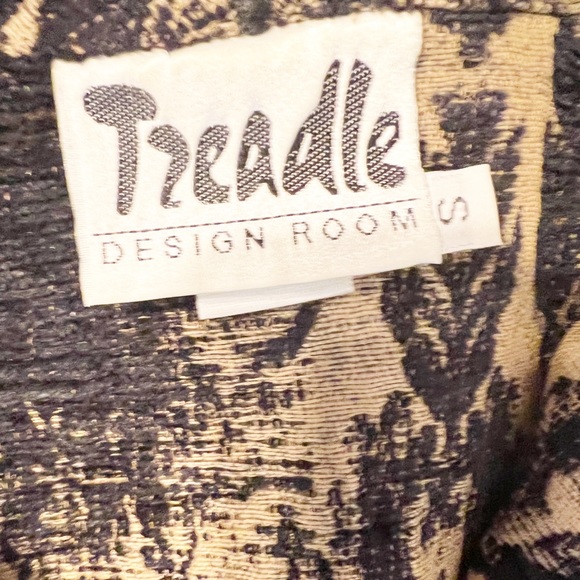 Treadle Design Room VTG Single Breasted Button-Up Long Sleeve Paisley Blazer - Picture 2 of 12